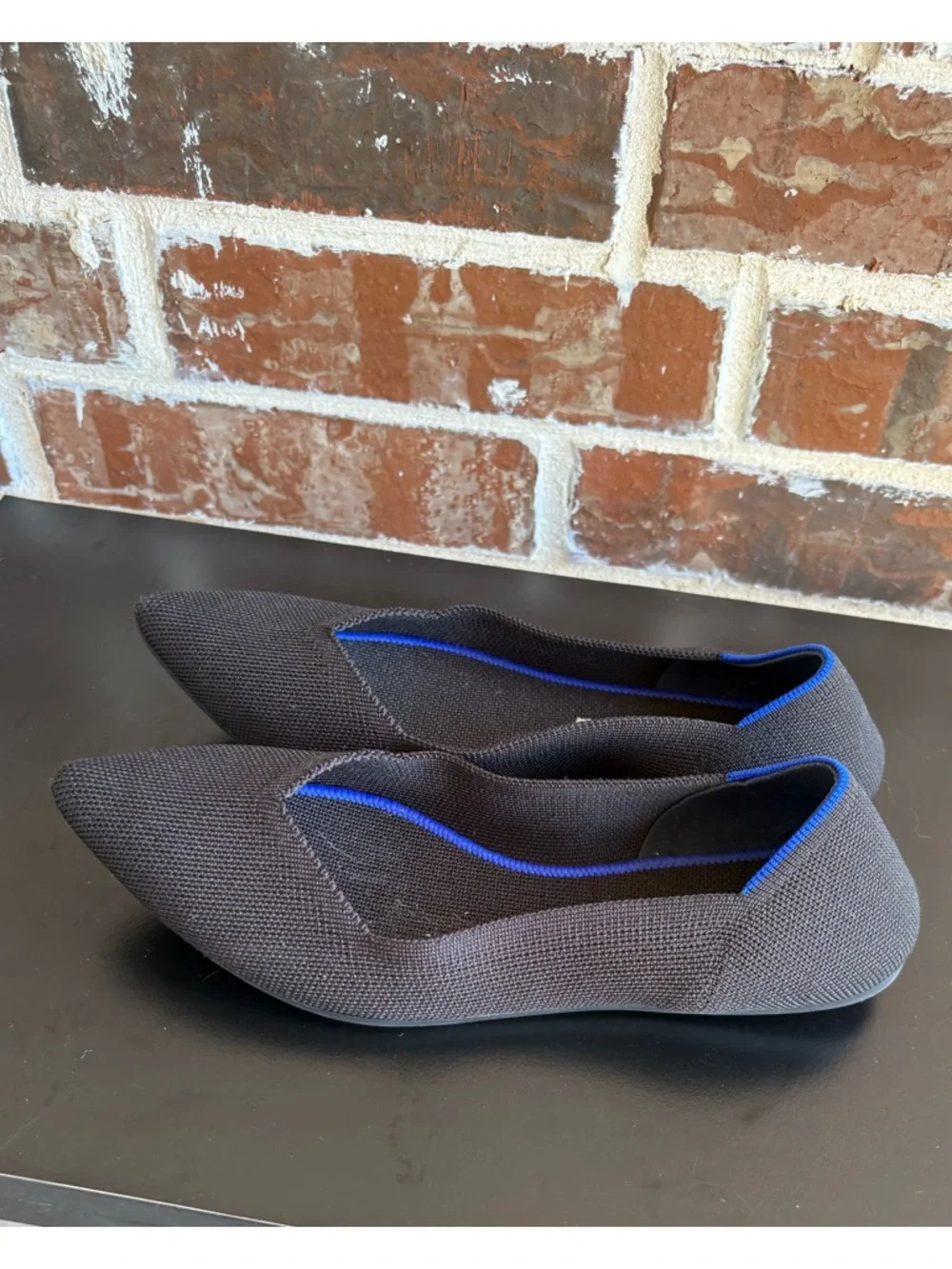 Rothy’s The Point Black Slip On Flats Shoes Size 9